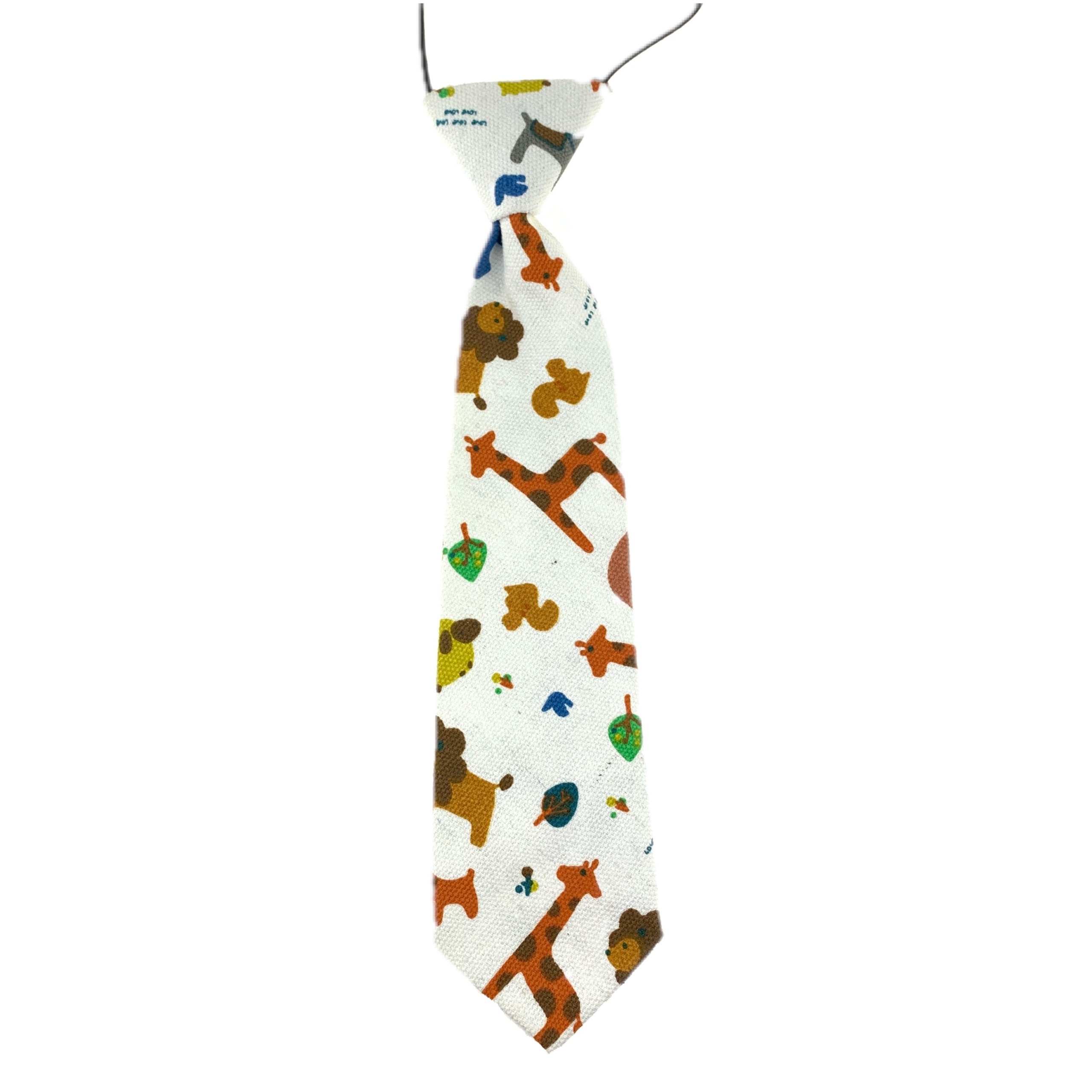 Жаккардовый детский галстук на застежке «Зоопарк» (ПОДАРОК спиннер)