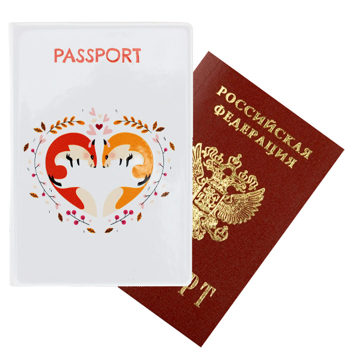 Обложка для паспорта АРТ «Лисята»
